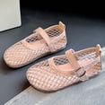thumbnail image 6 of Yuncity Girl Sandals Solid Color Close Toe Soft Sole Buckle Mesh Lightweight Summer Breathable Leisure Outdoor Daily Wear Girl's Sandal Size 4-4.5 Years Pink, 6 of 9