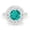 Paraiba Tourmaline CZ, variant on Cocktail Round Ring Paraiba Tourmaline CZ 925 Sterling Silver Size 5