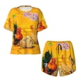 thumbnail image 5 of "Wukai The Chicken Family Women's Pajama Set - Short-Sleeve Top and Shorts with Elastic Waistband and Pockets for Loungewear, Yoga, and Casual Wear-, 5 of 8