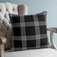 thumbnail image 4 of Pillow Covers 18x18 Set of 2, Black Checkered Throw Pillow Covers Decorative Couch Cushion Cover, Farmhouse Buffalo Plaid Modern Microfiber Soft Square Pillowcases for Bedroom Living Room Sofa, 4 of 9