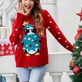 thumbnail image 2 of Suéter navideño para mujer, suéter de punto navideño para mujer, suéter navideño, suéter de punto navideño, rendimiento sólido, 2 of 8