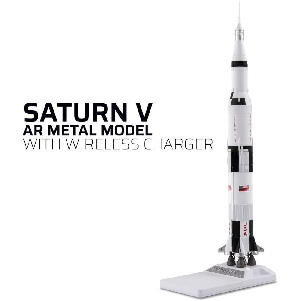 Apollo Saturn V Rocket Alloy Model Kit with Wireless Charger NASA