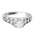 thumbnail image 3 of Mauli Jewels Engagement Rings for Women 1/2 Carat Halo Diamond Engagement forever Ring Crafted 4 Prong 14k Solid White Gold, 3 of 7
