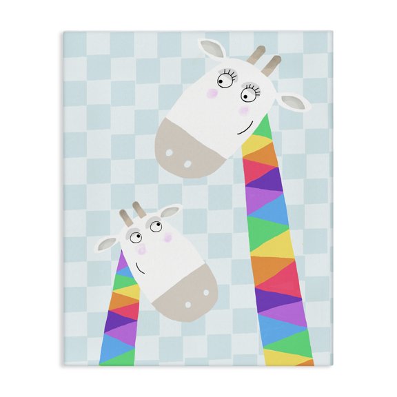 Stupell Industries Cottage Rainbow Geometric Giraffe Canvas Art, 16 x 20, by Carla Daly