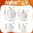 thumbnail image 3 of 7 Pcs Fake Glitter Pumpkins Fall Artificial Pumpkins for Decoration Different Sizes, Halloween Thanksgiving Autumn Harvest DIY Foam Pumpkin Indoor Outdoor Home Decor, White, 3 of 6