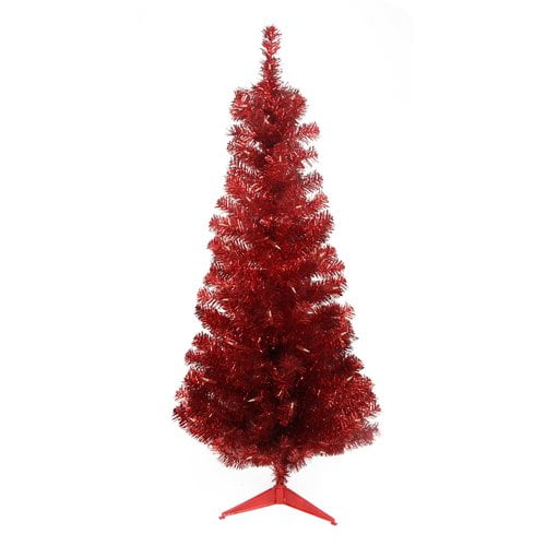 Northlight Seasonal 4' Red Artificial Christmas Tree with 100 Clear