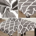 thumbnail image 6 of Touchbetter Chair Covers for Dining Room 6 Pack, High Stretch Removable Washable Parsons Chair Slipcover for Home Party Hotel Wedding Ceremony (Grey White), 6 of 8