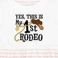 thumbnail image 4 of Inktastic Yes, This is My 1st Rodeo Cowboy Hat with Pink Band, Lasso Girls Baby Dress, 4 of 5