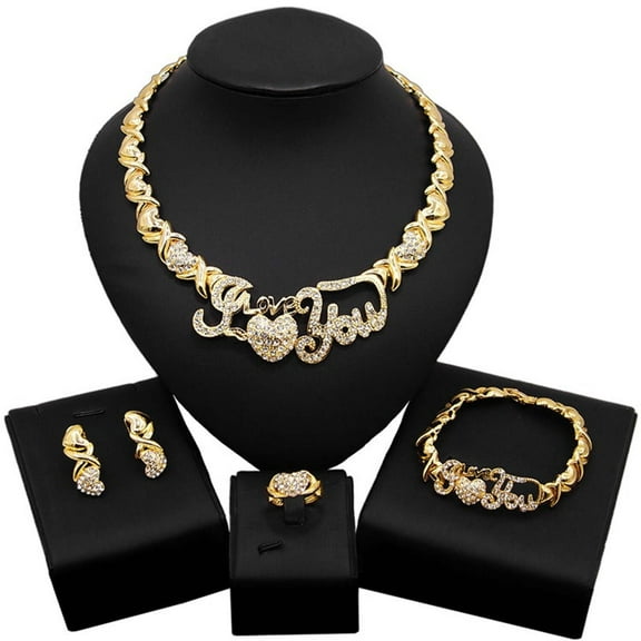 JoeytheJewelryNY HUGS &KISSES xo I love you set gold Plated #24