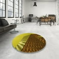 thumbnail image 4 of Ahgly Company Tapis Rectangulaire d'Intérieur Lavable en Machine Bronze Foncé Brun, 2 Pieds x 5 Pieds, 4 of 7