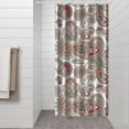 thumbnail image 2 of Exotic Bohemian Shower Curtain, Artistic Floral Print Waterproof Bath Curtain 36x72 Inch, Quick Dry Fade-Resistant Fabric with Metal Grommets, 2 of 4