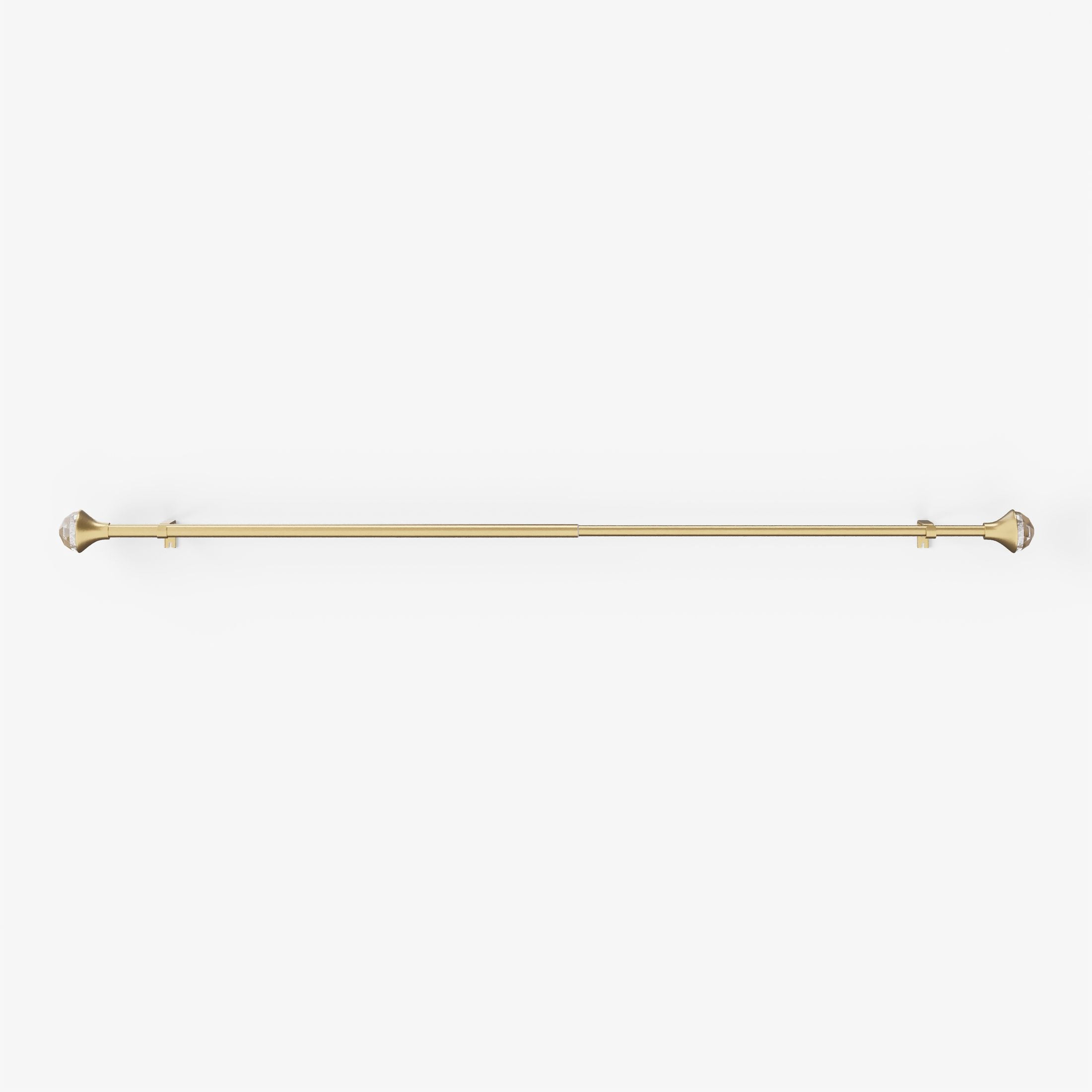 Mainstays Kids 3/4" Gold Faceted Gem Adjustable Single Curtain Rod, 48"-84"