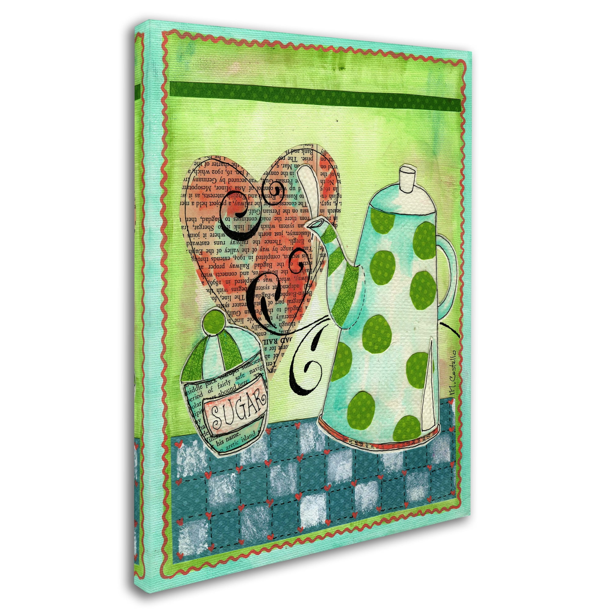 Trademark Fine Art 'Coffee Time Too' Canvas Art by Maureen Lisa Costello