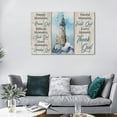 thumbnail image 4 of HFDF Lighthouse Wall Art Nautical Decor Ocean Coastal Canvas Painting Prints Christian Religious Quotes Pictures Wall Decor Modern Artwork Home Decoration for Bathroom Living Room 10x8inch Framed, 4 of 6