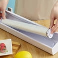thumbnail image 4 of Food Wrap Dispenser Magnetic Punch-Free Fixing Foil Cling Film Plastic Cutter Sharp Slide Blade Kitchen Tools, 4 of 5