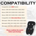 thumbnail image 2 of Llavero con control remoto de entrada sin llave de repuesto para GMC Sierra 1500 2500 3500 2019-2023 Chevrolet Silverado 1500 2500 3500, 2 of 9