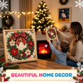 thumbnail image 6 of SeekLGT Christmas DIY Sewing Kit, WreathCloth Craft Set, Framed Holiday Fabric Art Project, Seasonal Wall Decor for Adults, Kids, Family Crafting Activity, 6 of 8