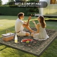 thumbnail image 4 of Sage Green Floral Boho Outdoor Rug for Patio/Deck/Porch, Non-Slip Large Area Rug 6 x 9 Ft, Ethnic Tribe Abstract Art Flower Indoor Outdoor Rugs Washable Area Rugs, Camping Rug Carpet Runner, 4 of 8