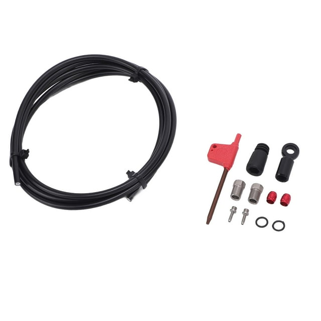 Disc Brake Hose Kit, Precise CNC Crafted High and Low Temperature Proof 6.6FT Cycle Hydraulic Disc Brake Hose Kit for Repair