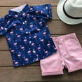 thumbnail image 4 of 2pcs/Set Kids Boys Summer Casual Clothes Tree Print T Shirt Tops+Shorts Outfits, 4 of 5