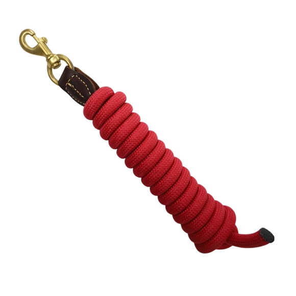 S SERENABLE Long Horse Lead Rope Heavy Duty Rein Training Leash for Showing Leading Play Red