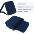 thumbnail image 6 of LinYooLi Denim Hobo Purse Bags Casual Canvas Messenger Shoulder Bag Retro Large Crossbody Satchel Bags for Women and Men, 6 of 7