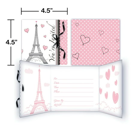 Party in Paris Invitations, 24 Count