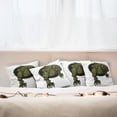 thumbnail image 3 of Ambesonne Fantasy Throw Pillow Cover 4 Pack, T-rex Animal, 24", Olive Green Brown, 3 of 6