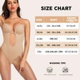 thumbnail image 5 of COMFREE Women's Backless Shapewear Bra U Plunge Seamless Low Back Thong Body Shaper Deep V Bodysuit, 5 of 6
