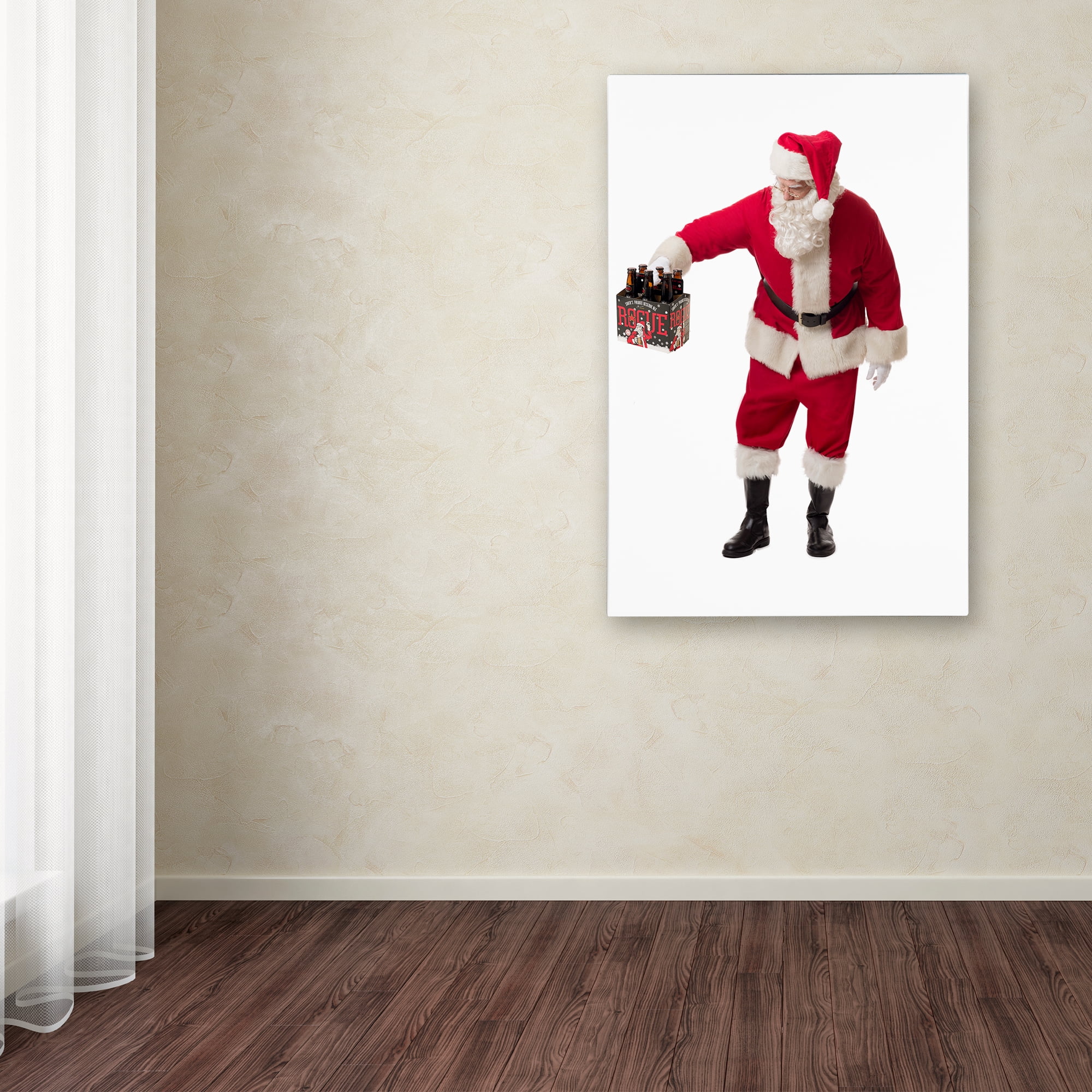 Trademark Fine Art 'Santa-beer-14013' Canvas Art by Ed Wheeler
