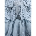 thumbnail image 6 of BemeyourBBs Newborn Baby Girls Birthday Dress Romper Princess Baptism Outfit Wedding Party Dress Lace Butterfly Fly Sleeve Mesh Skirt Hem Backless Jumpsuits Playssuit with Headband, 6 of 9
