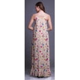 thumbnail image 4 of Bimba Robe de Nuit Artistique Imprimée à Fleurs Rose Pâle pour Femmes Longue à Bretelles Spaghetti Robe Maxi Vêtement de Nuit Robe Medium, 4 of 5