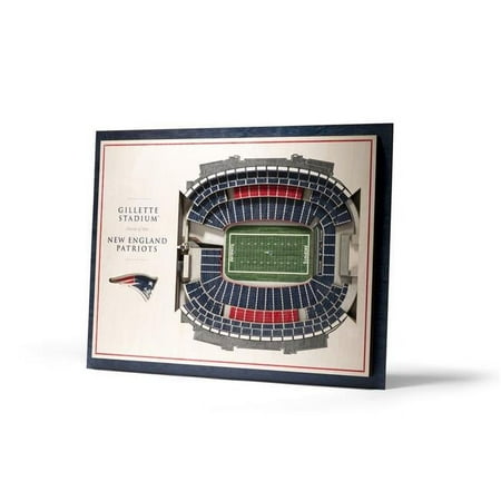 UPC: 0817285029066 | New England Patriots 17   x 13   5-Layer StadiumViews 3D Wall Art