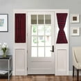 thumbnail image 2 of Nvzi Black and Red Buffalo Check Door Window Curtain with Tieback Rod Pocket Farmhouse Sidelight Curtains for Glass Door Patio Front Door, 1 Panel (Black Red,54"x72"), 2 of 4