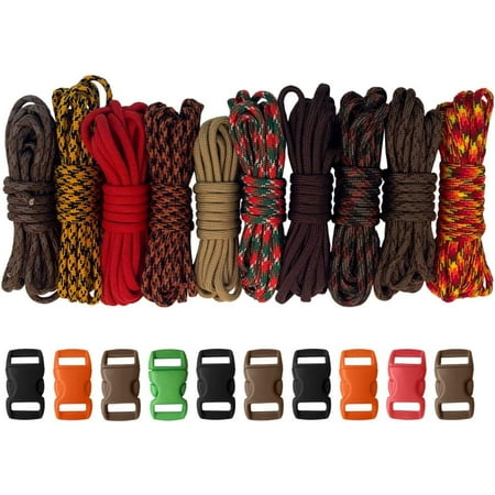 PARACORD PLANET 550lb Type III Paracord Combo Crafting Kits with Buckles