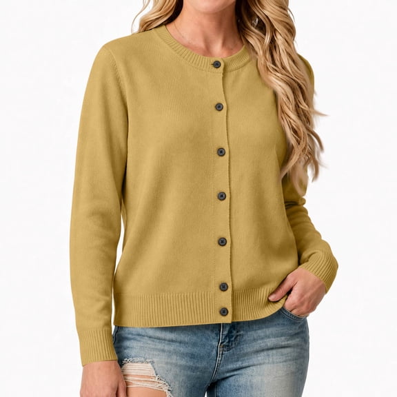 Cardigan for Women Lightweight Long Sleeve Button Up Soft Ribbed Knit Cardigans Fall Outfits