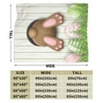 thumbnail image 3 of Kll Fleece Blanket Plush Throw Blanket Brown Bunny Bottom And Easter Eggs,Soft Fuzzy Cozy Flannel Blanket For Couch Sofa Bed.(50"X40"), 3 of 9