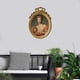 thumbnail image 4 of Marco de fotos dorado Zulema decoración oval resina adorno tallado, 4 of 8