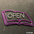 thumbnail image 2 of Craftnamesign Open Book Neon Sign, Book Store LED Sign, Library Decor, 2 of 4