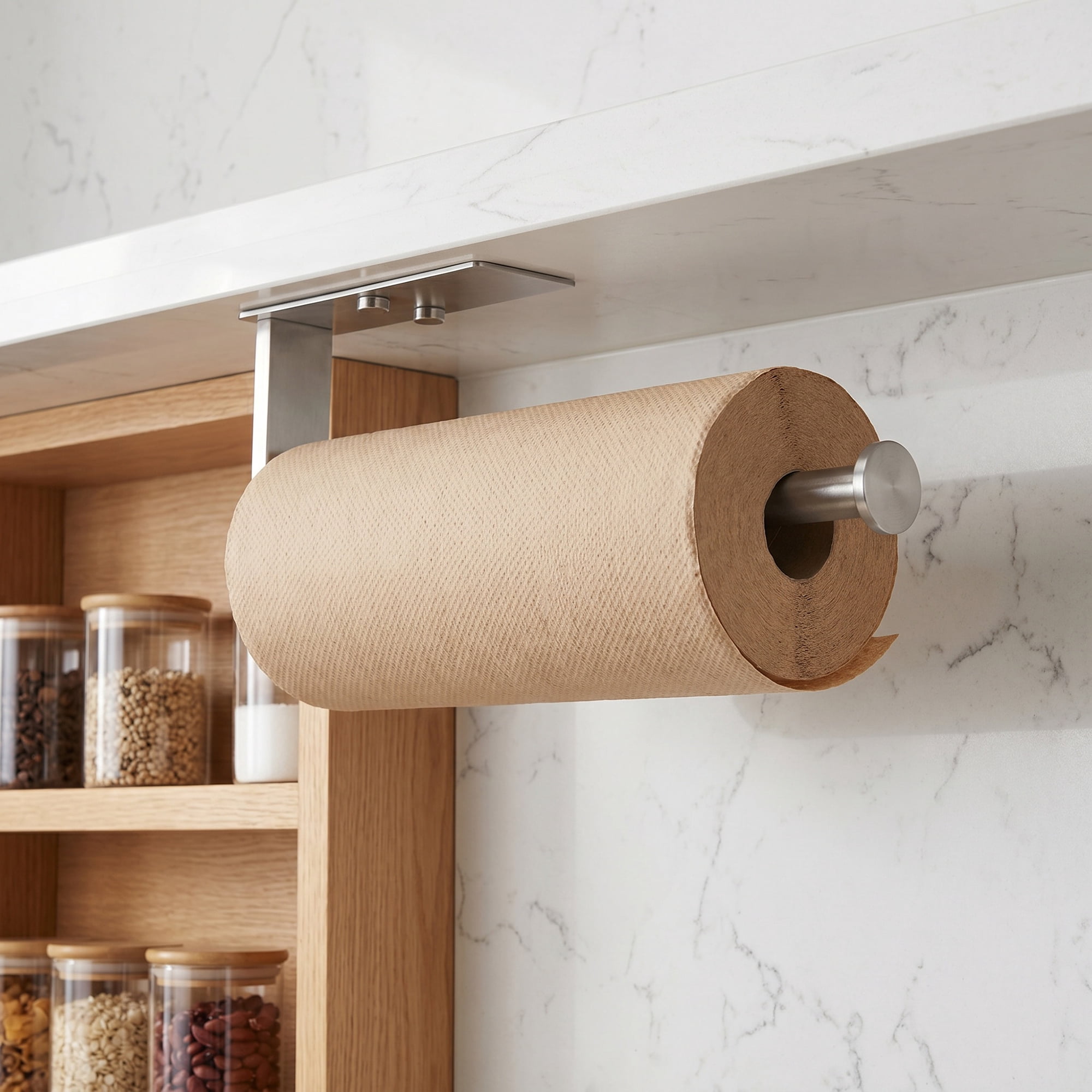 Unique Bargains Wall Mount Metal Rustproof Kitchen Towel Rack Silver B 11.8x3.9inch
