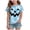 Blue, variant on Futezty Kids Halloween Shirt Girls Boys Funny Spooky Tie Dye Shirts Pumpkin Face Short Sleeve Fall Tee Top 12M-13T