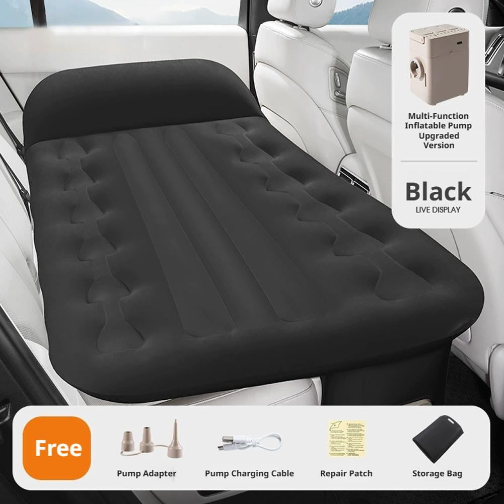 Inflatable Car Mattress for Back Seat, SUV Trunk Travel Bed with Built-in Pump, Portable Camping Sleeping Pad for Road Trips, Outdoor Adventures