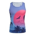 thumbnail image 5 of KPOPLK Stylish Men's Graphic Tank Tops: Summer Hawaiian Sleeveless Muscle Shirts Ideal for the Beach and Gym XXL Purple, 5 of 7