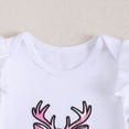 thumbnail image 4 of mgoYE Cowgirl Outfits for Girls Toddler Baby Short Sleeve Shirts Flared Pants Headband Set 3pcs ​Western Summer Clothes(Pink,3-6 Months), 4 of 7