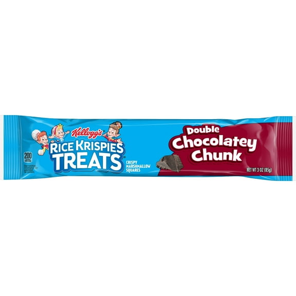Rice Krispies Treats Double Chocolatey Chunk Chewy Marshmallow Snack Bars, Kids Snacks, 36 oz, 12 Count