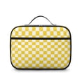 thumbnail image 2 of Yellow and White Checkered Pattern Insulated Lunch Bag Teens,Bento School Lunch Bag for Teens for Work,Picnic or Travel 10.6x7.7x4.3 Inches,12 Can Capacity, 2 of 6