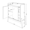 thumbnail image 3 of Essence 5-Bottle Wine Buffet Stand in Grey, 3 of 9