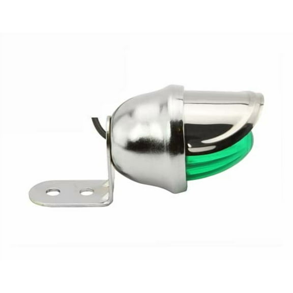 Mini Bee Light Chrome/Green. Bike light, bicycle light, lowrider , beach cruiser, chopper, limo, stretch bike, bmx, track, fixie