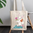 thumbnail image 2 of Bunny Babe, Easter Sunday or Day with Cute Rabbit Art, Favor, Souvenir or Merch Gift, 12oz Canvas Tote Bag, 2 of 3