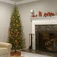 thumbnail image 5 of National Tree Company Artificial Pre-Lit Slim Christmas Tree, Green, Kingswood Fir, Multicolor Lights, Includes Stand, 7 Feet, 5 of 5